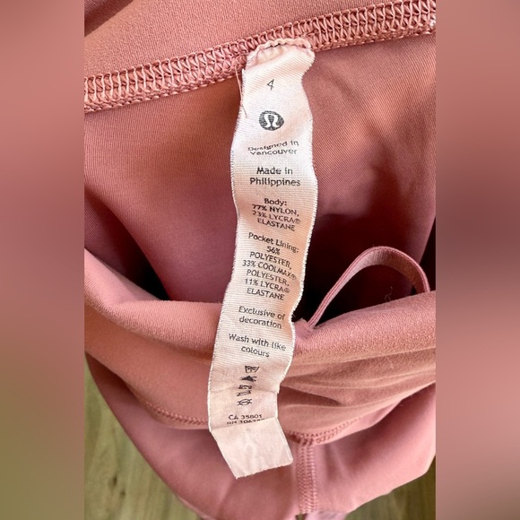 Lululemon Wunder Train High-Rise Crop 23"Brier Rose Size 4 EUC - Picture 9 of 10